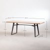 Stół do jadalni Inma z MDF i metalu, prostokątny, o wymiarach 200x90 cm, z metalowymi nogami o nowoczesnym designie.