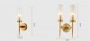 Lampa na ścianę Gustaw pojedynczy kinkiet złoty do sypialni salonui przedpokoju