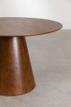 Okrągły Stół Do Jadalni Aura Ø120 Cm, Elegancki Drewniany Stół Z Fornirem Jesionowym, Idealny Do Nowoczesnych Wnętrz