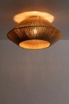 Sufitowa lampa wisząca w stylu boho Rachel z konopii i metalu do salonu