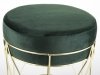 Pufa glamour w kolorze zielonym elegancki stołek siedzisko 