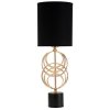 Lampa stołowa Fantasy złota z czarnym abażurem glamour do salonu 