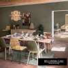 Bambusowa lampa sufitowa wisząca Li do salonu boho