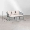 zestaw mebli ogrodowych ariza – sofa, fotel i stolik w komplecie