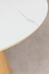 Okrągły Stół Do Jadalni Aura Ø120 Cm, Elegancki Drewniany Stół Z Fornirem Ceramicznym Idealny Do Nowoczesnych Wnętrz