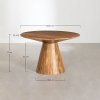 Okrągły stół do jadalni Chase 120 cm mango czarny