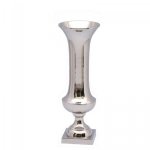 METALOWY NIKLOWANY WAZON SILVER KING 17X17XH49