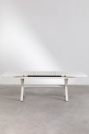 Zestaw Rozkładanego Stołu Prostokątnego (180-240x90 cm) i 6 Aluminiowych Krzeseł Ogrodowych Paula - Biały