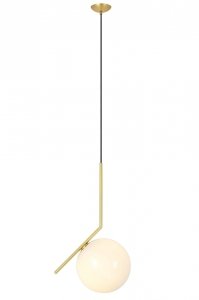 Designerska Lampa wisząca -mosiądz, szkło