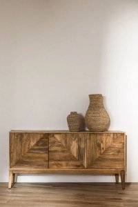 Komoda Bety Design z drewna mango do salonu, sypialni 154 cm 