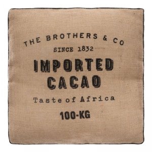 Jutowa poduszka do siedzenia Cacao