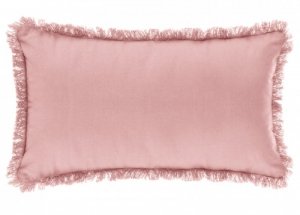 Poduszka z frędzlami 30x50 cm różowa