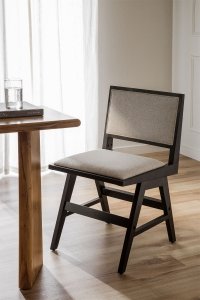 Zestaw 2 krzeseł z drewna jesionowego Lila kolor czarny