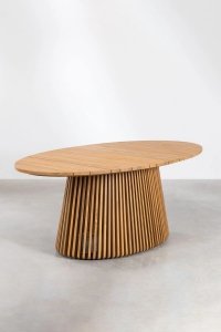 Owalny stół Nora z drewna akacjowego 200 x 110 cm