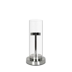 Srebrny świecznik w  szklanym cylindrze mały