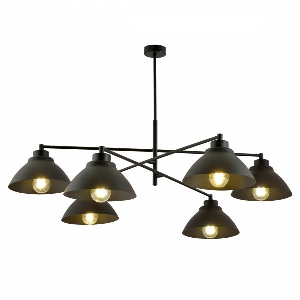 Nowoczesna lampa sufitowa żyrandol 6 żarówek nad stół do jadalni salonu