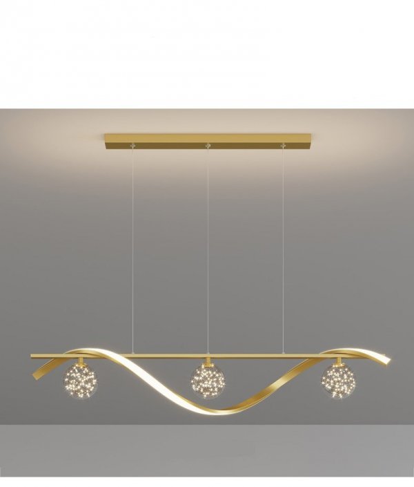 Unikalny i Elegancki Żyrandol LED Bristol na Sufit do Salonu jako Lampa Wisząca