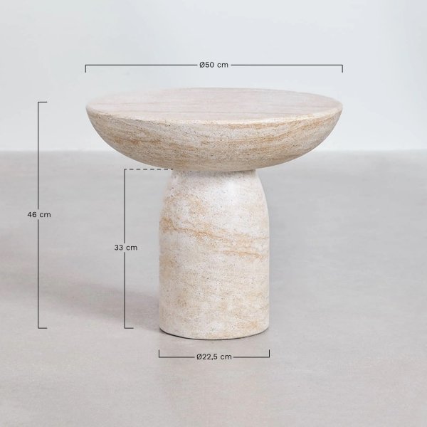 Stolik do salonu pomocnik Welia 46 cm cementowy