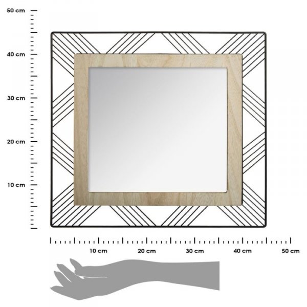 Kwadratowe lustro ścienne Joe 45x45 cm