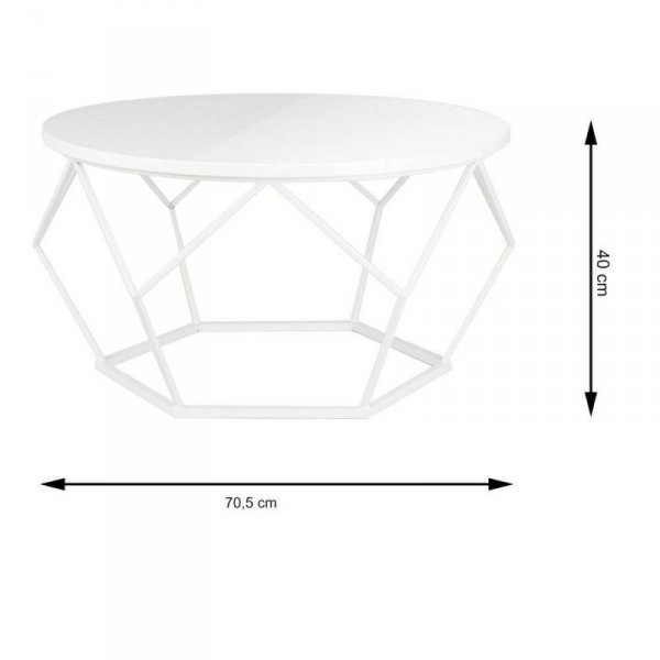 Stolik kawowy Diamond 70 cm lakier