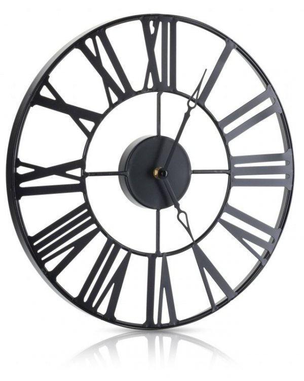 Zegar ścienny vintage czarny 36,5 cm