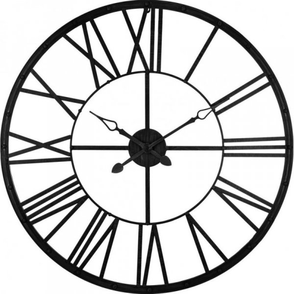 Zegar ścienny vintage czarny 96 cm