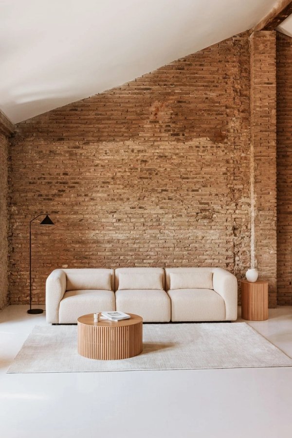 Sofa modułowa 3-osobowa Fogiel w kolorze beżowym do salonu