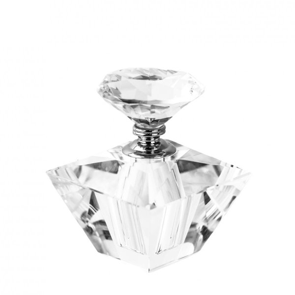 Ozdobny, kryształowy flakonik na perfumy.  