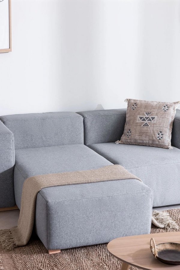 Modułowa sofa 3-częściowa Roberts do salonu szara