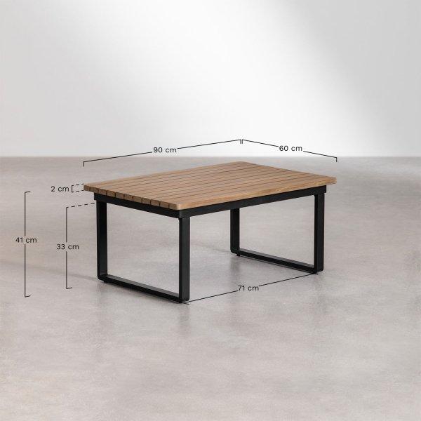 zestaw ogrodowy Gisela komplet mebli do ogrodu z aluminium i poliestru czarno biały