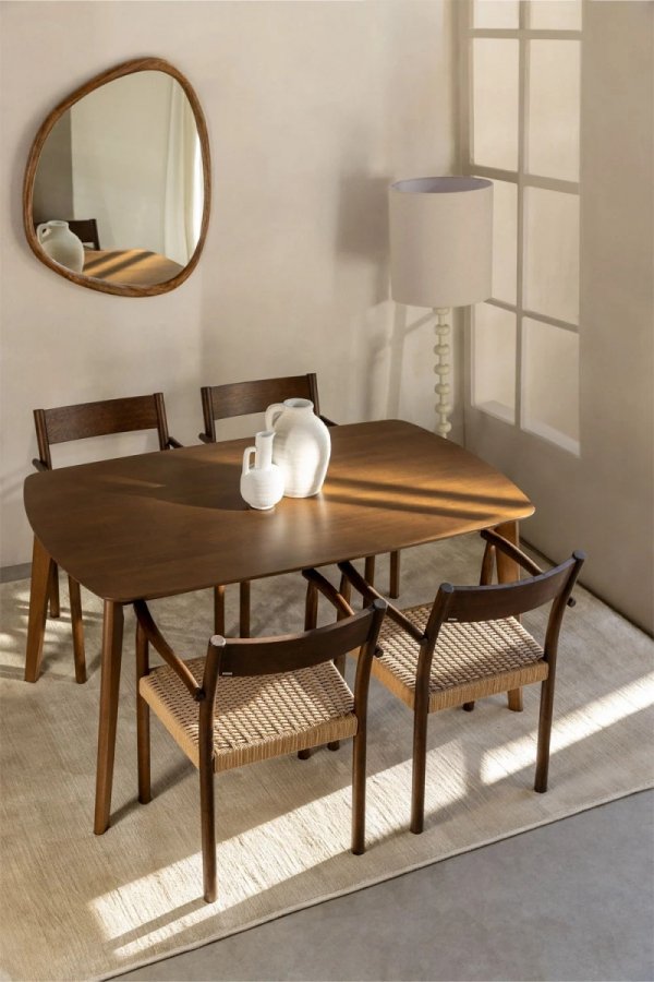 Stół do jadalni Elza 150x90 cm w kolorze ciemnego brązu