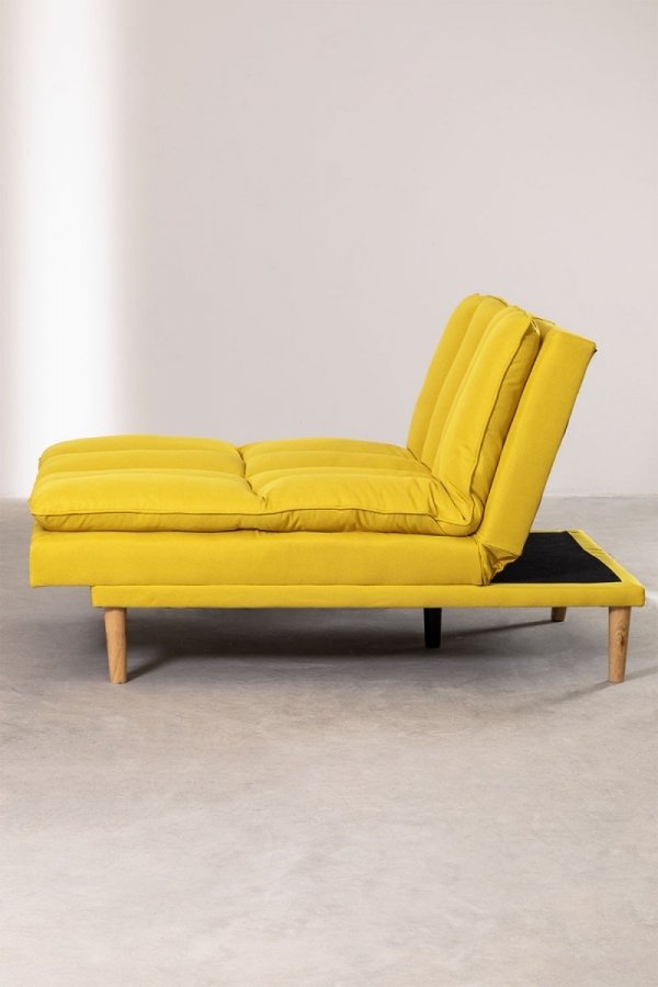 Kanapa Birdy w kolorze żótym do salonu rozkładana dwuosobowa