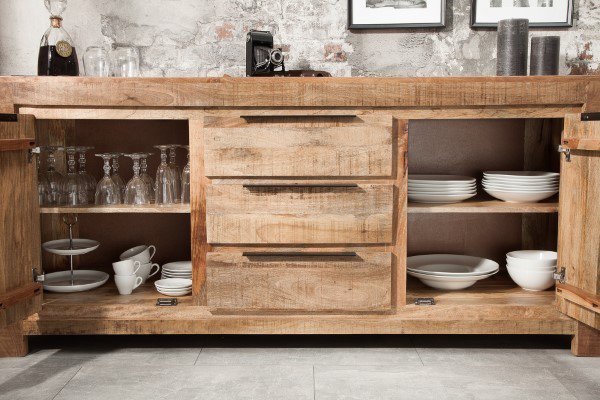 Komoda mango do salonu ForgeCraft 174x50 cm