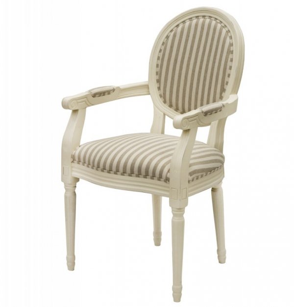 Krzesło PALACE fotel beżowy jasny w stylu Ludwika XIV