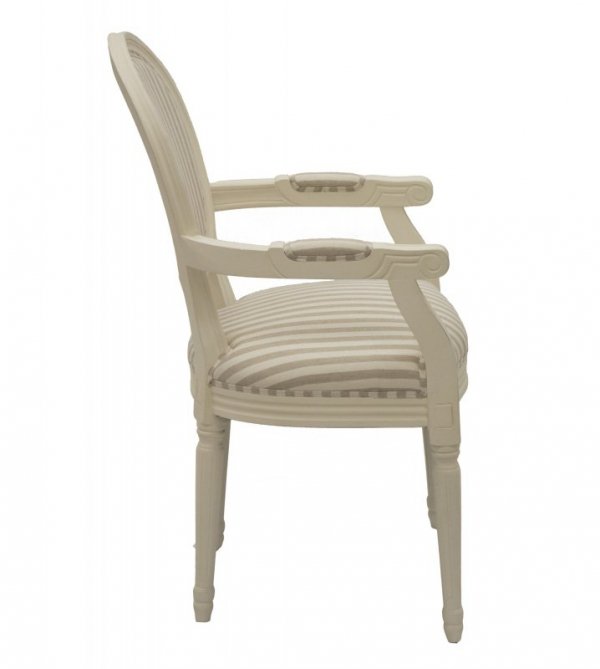 Krzesło PALACE fotel beżowy jasny w stylu Ludwika XIV