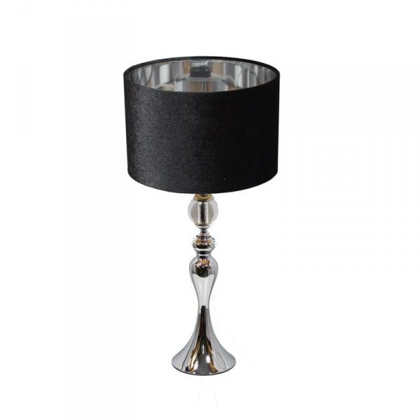 Lampa stołowa z czarnym abażurem