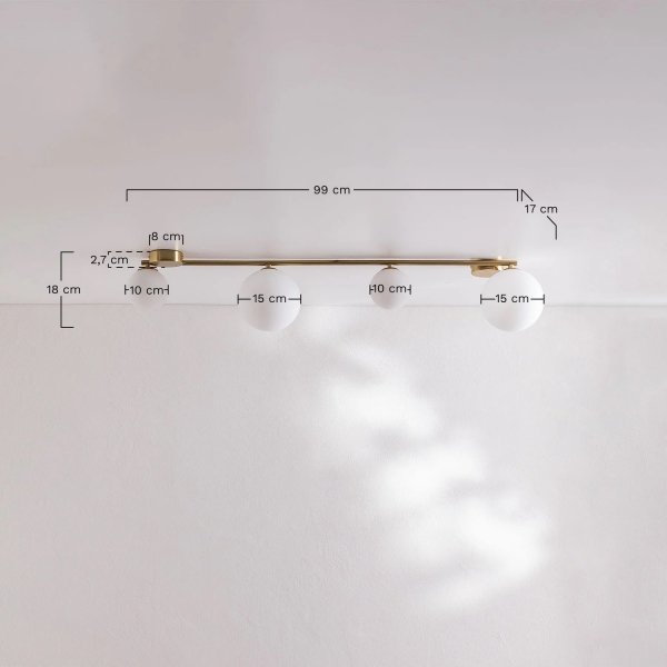 Sufitowa lampa wisząca 4 klosze Lou do salonu 