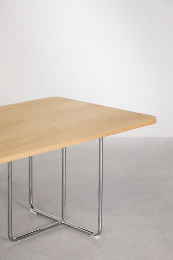 Prostokątny stół jadalny Tento MDF fornir SKLUM jesionowy 240 cm – widok z przodu