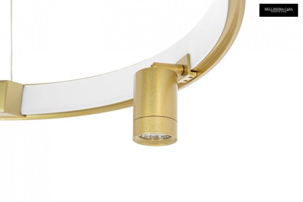 Złoty ring lampa wisząca złota 74 cm sufitowa lampa w kształcie koła