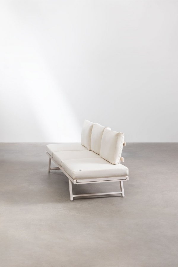 Regulowana sofa aluminiowa leżanka na taras z poliestrowymi poduchami Chatura 