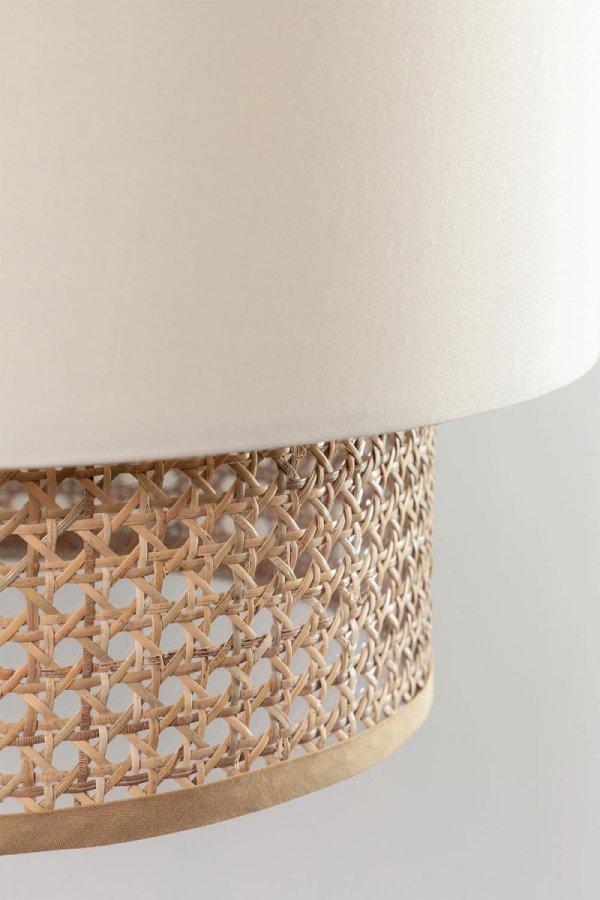 Lampa wisząca sufitowa z ratanu Sata