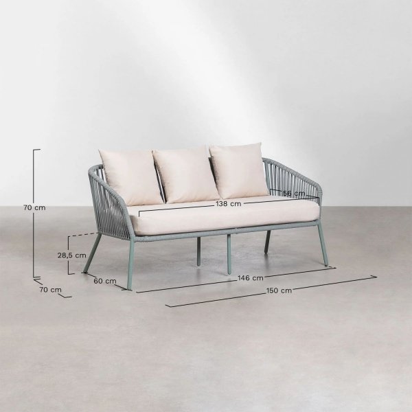 zestaw mebli ogrodowych ariza – sofa, fotel i stolik w komplecie