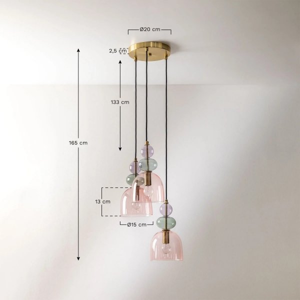 Lampa Sufitowa z 3 Punktami Świetlnymi Bezany Colors 