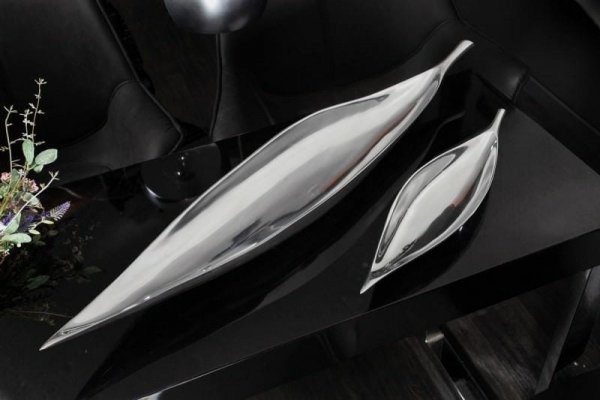 Misa liść srebrny 80 cm - aluminium
