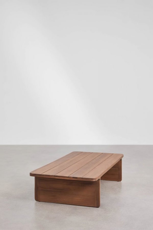 Stolik kawowy z drewna akacjowego do zestawu ogrodowego Noira