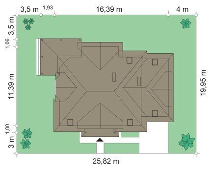 Projekt domu Rubin III pow.netto 211,8 m2