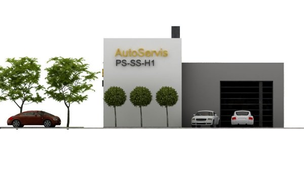 Projekt warsztatu samochodowego PS-SS-H1 pow. 260.00 m2