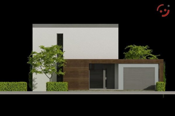 Projekt domu nowoczesnego MN4820G pow. 98,05+23,50 m2