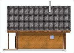 Projekt domu Sosenka drewniana pow.netto 53,4 m2