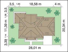 Projekt domu Rubin pow.netto 205,57 m2